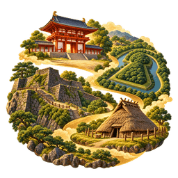 特別史跡六十六指定踏破の専用イラスト