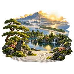 特別名勝三十六景踏破の専用イラスト